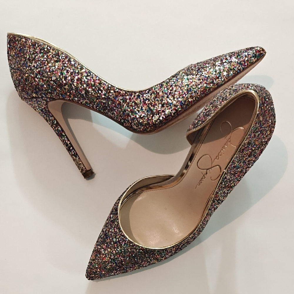 Jessica Simpson Glittering Multicolor Heels